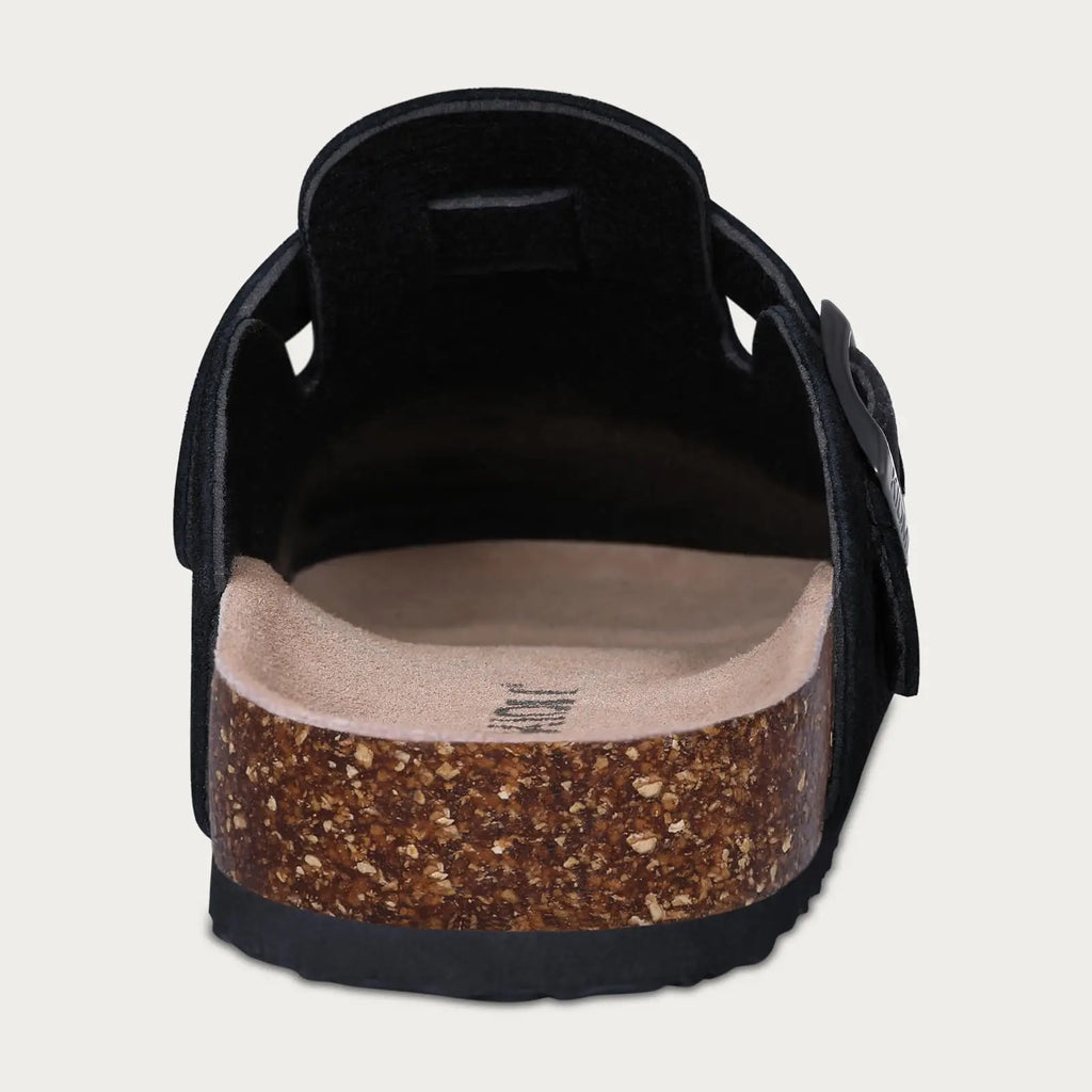 Shevalues Men Clogs Slippers Cow Suede Clogs For Men Leather Mules Men Fashion Beach Shoes Men Outdoor Classic Cork Sandals Men