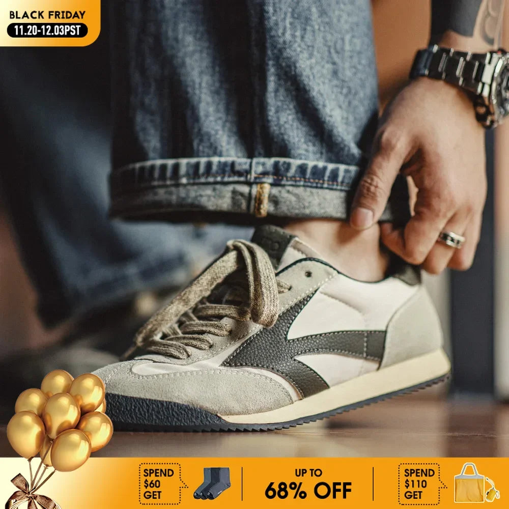 Maden Men's Shoes Discovery Series Retro Jogging Spring Casual Breathable Low-top Sneaker Thick-soled German Training Shoes