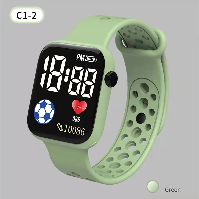2025 LED Digital Watch For Kids Boys Sports Waterproof Watches Girls Silicone Digital Watch Casual Childrens Electronic Reloj