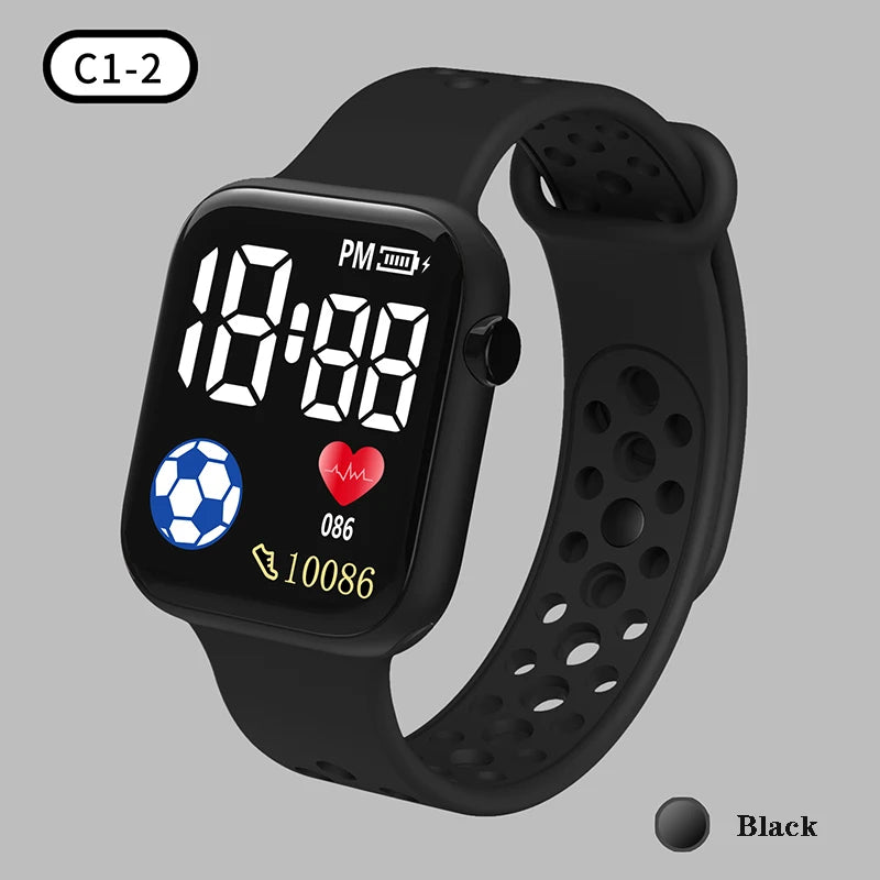 2025 LED Digital Watch For Kids Boys Sports Waterproof Watches Girls Silicone Digital Watch Casual Childrens Electronic Reloj