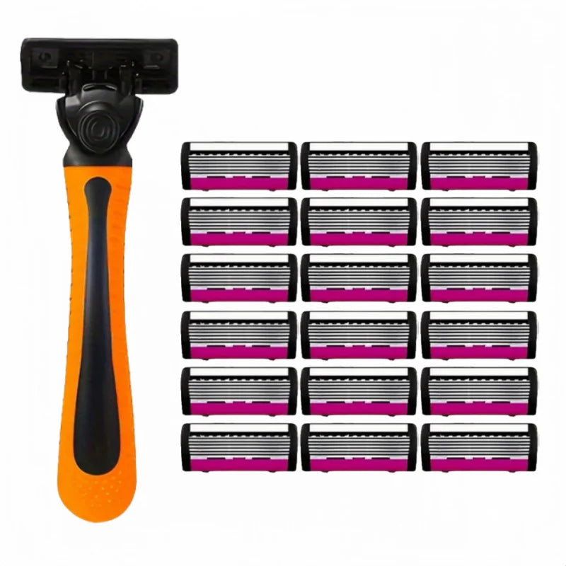 High-quality men's razor with anti-slip handle, sharp blade, smooth and durable. A must-have manual razor for men