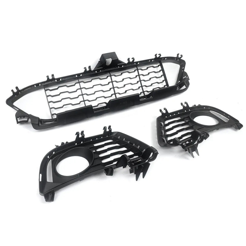 FOR 2013-2019 BMW 3 SERIES F34 GT M SPORT FRONT BUMPER GRILLE & FOG LIGHT COVERS