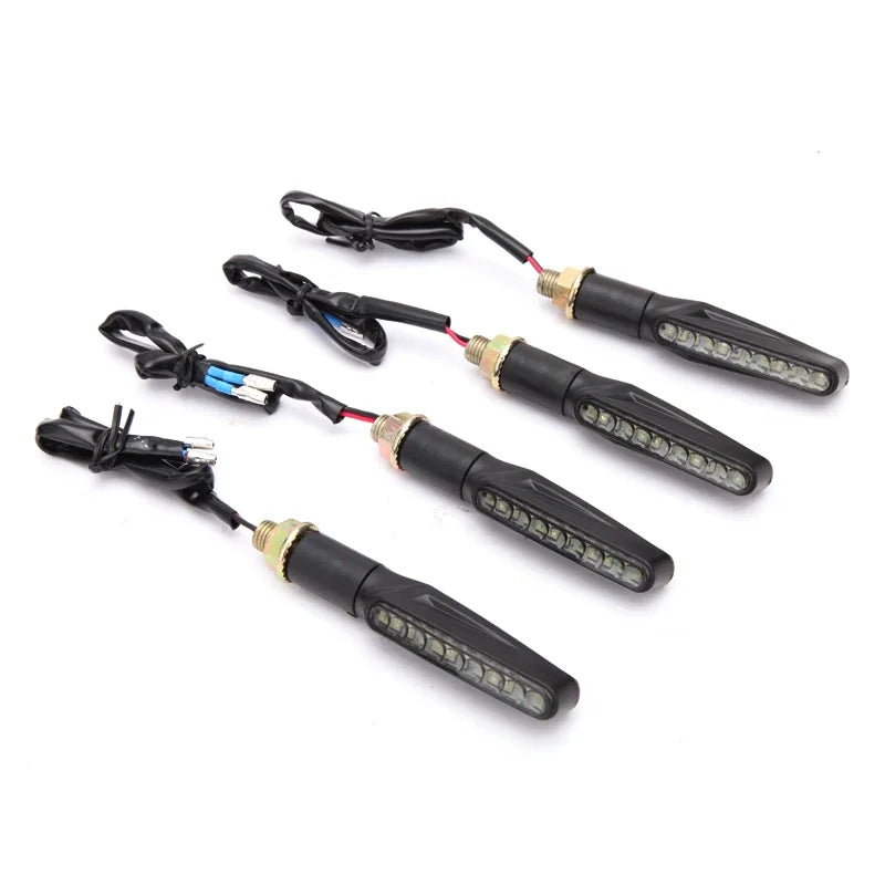 2/4 Motorcycle 12V LED Turn Signal Indicators Blinker Light Flashing Light For Kawasaki KLR650 ZZR600 Ninja ZX7R ZX6R 650 750R