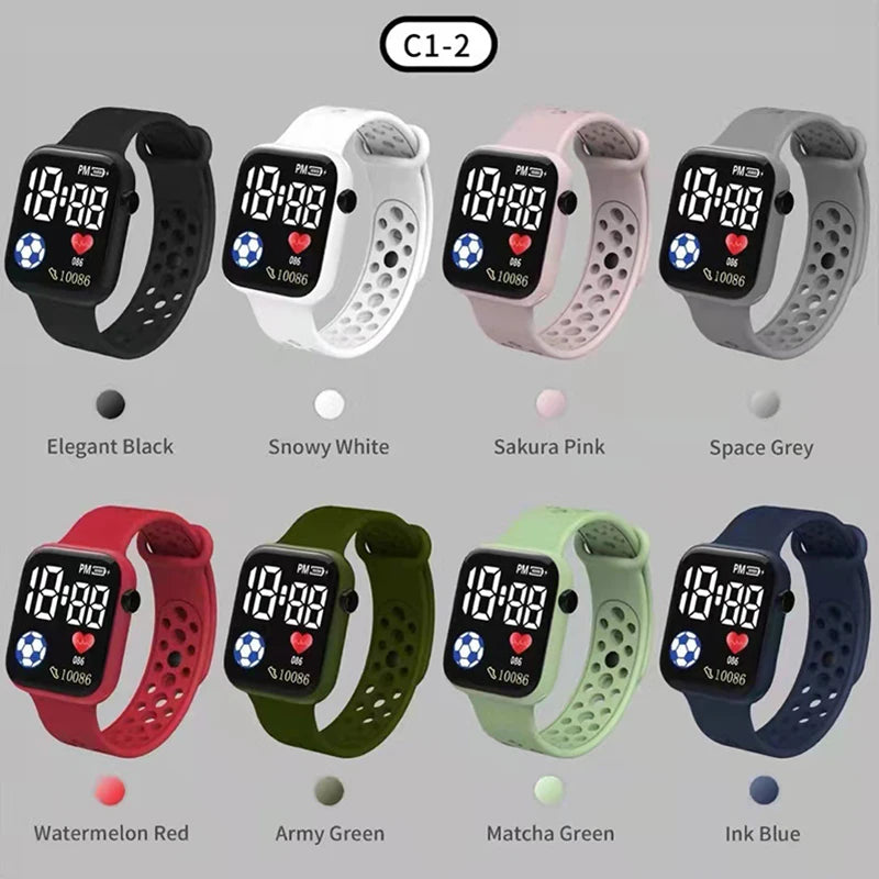 2025 LED Digital Watch For Kids Boys Sports Waterproof Watches Girls Silicone Digital Watch Casual Childrens Electronic Reloj