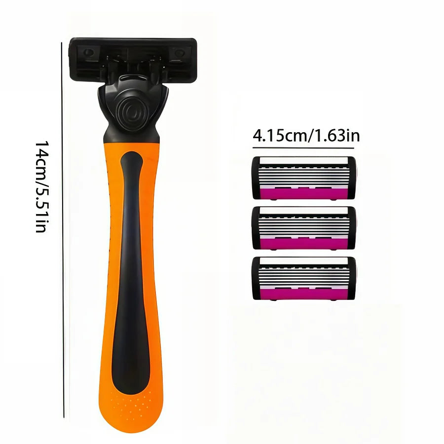 High-quality men's razor with anti-slip handle, sharp blade, smooth and durable. A must-have manual razor for men