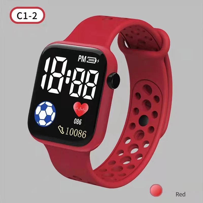 2025 LED Digital Watch For Kids Boys Sports Waterproof Watches Girls Silicone Digital Watch Casual Childrens Electronic Reloj