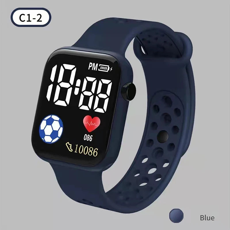 2025 LED Digital Watch For Kids Boys Sports Waterproof Watches Girls Silicone Digital Watch Casual Childrens Electronic Reloj