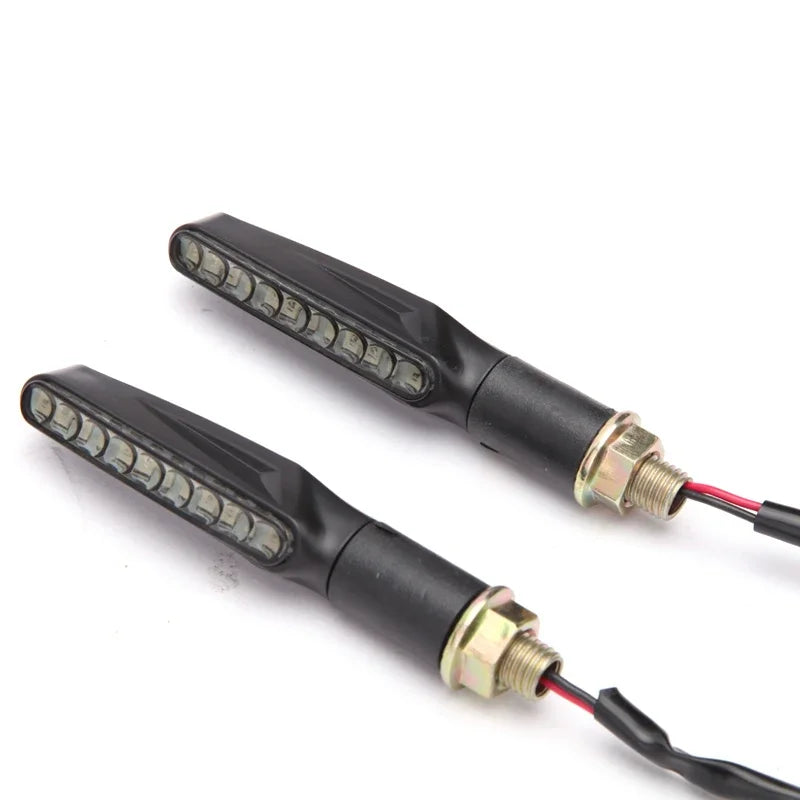 2/4 Motorcycle 12V LED Turn Signal Indicators Blinker Light Flashing Light For Kawasaki KLR650 ZZR600 Ninja ZX7R ZX6R 650 750R