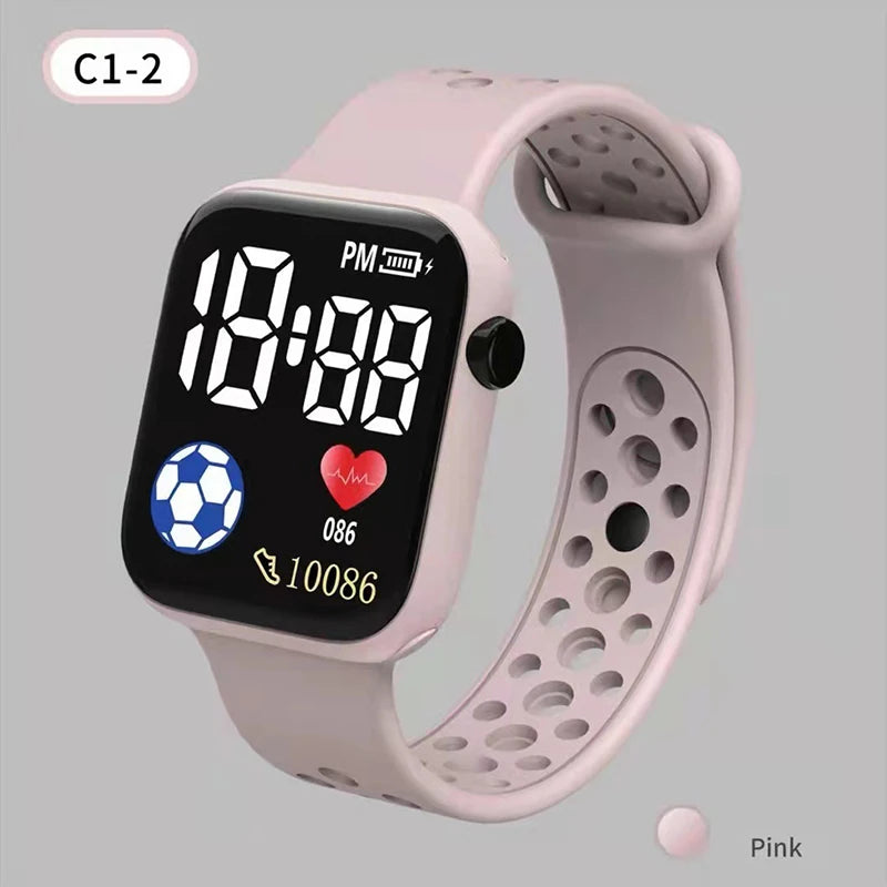 2025 LED Digital Watch For Kids Boys Sports Waterproof Watches Girls Silicone Digital Watch Casual Childrens Electronic Reloj